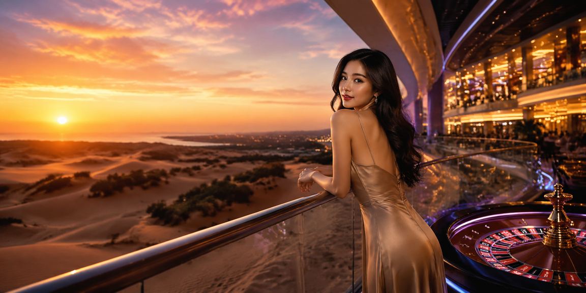 Bối cảnh Mũi Né với roulette minh họa trải nghiệm casino dành cho VIP